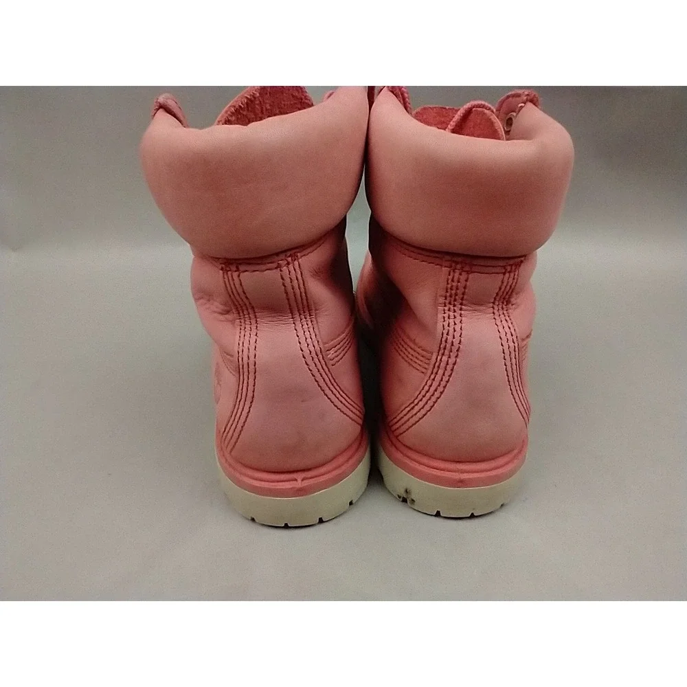 Timberland Pink Leather Women's 8.5 Chukka Work Boots Primaloft Waterproof VGC - Picture 4 of 14